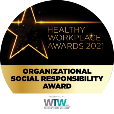 Healthy Workplace Awards 2021 Organizational Social Responsibility Award